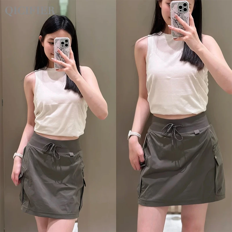 【QICIFIER】山系工装裙 高腰运动短裙 5136