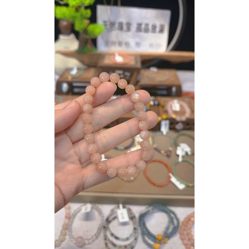 单圈素圈橙月光款手串Y1012