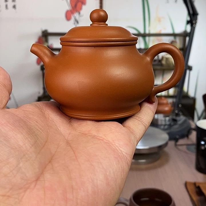 原矿小红泥手工制作潘壶150cc