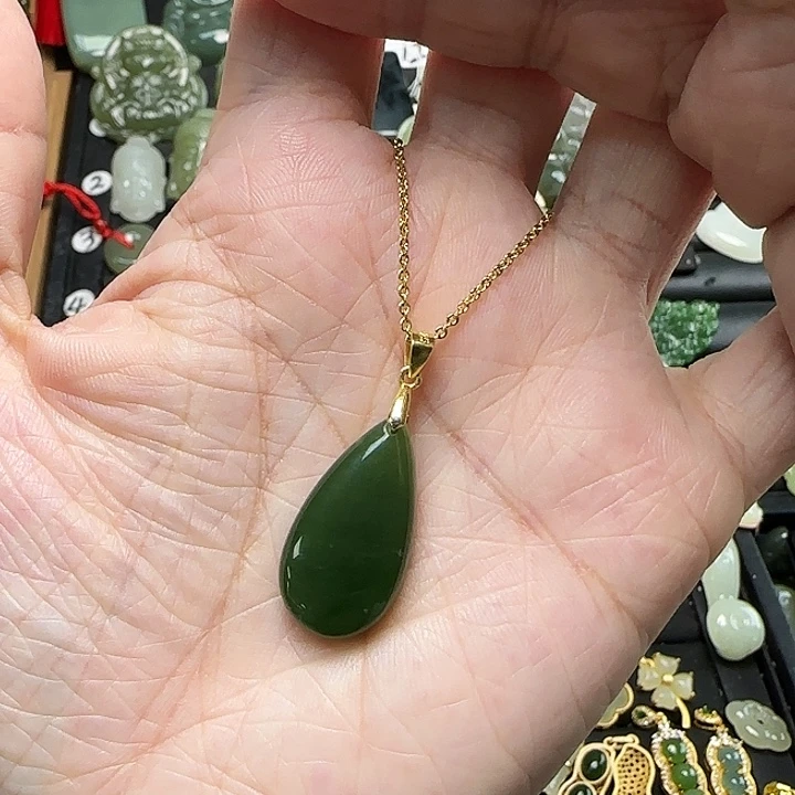 颈饰银S925镶嵌和田玉