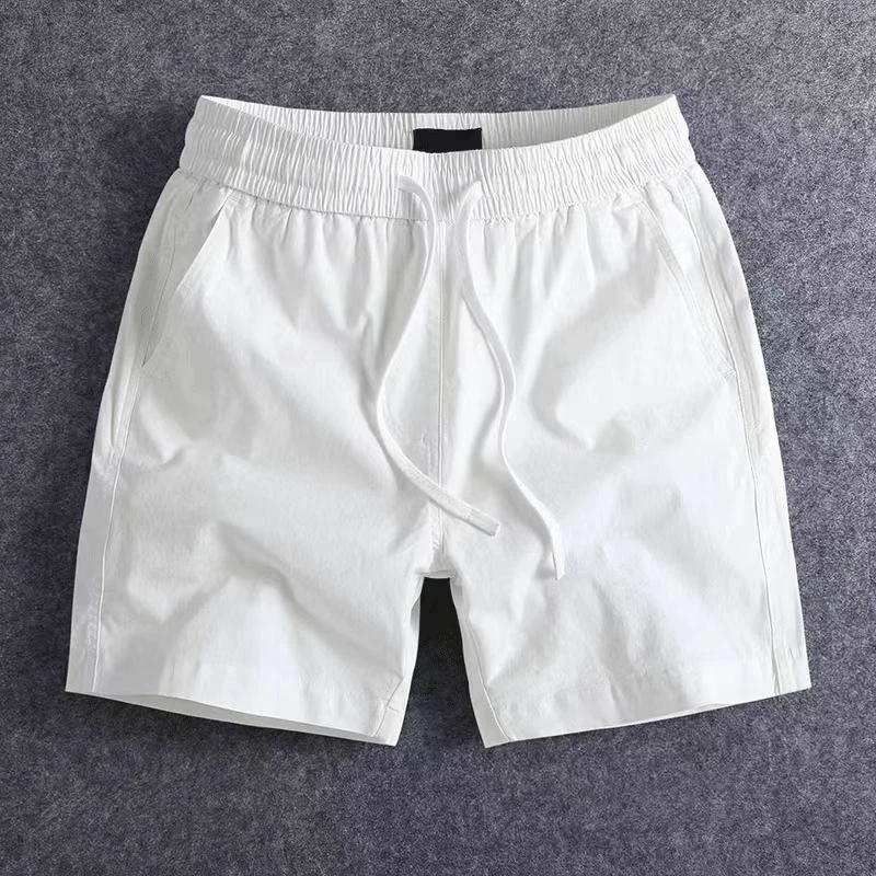 高档男士夏季纯棉弹力四分裤短裤时尚透气百搭休闲沙滩裤男裤Y868