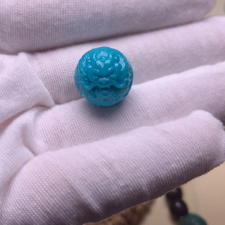 绿松石未镶嵌龙珠14.5