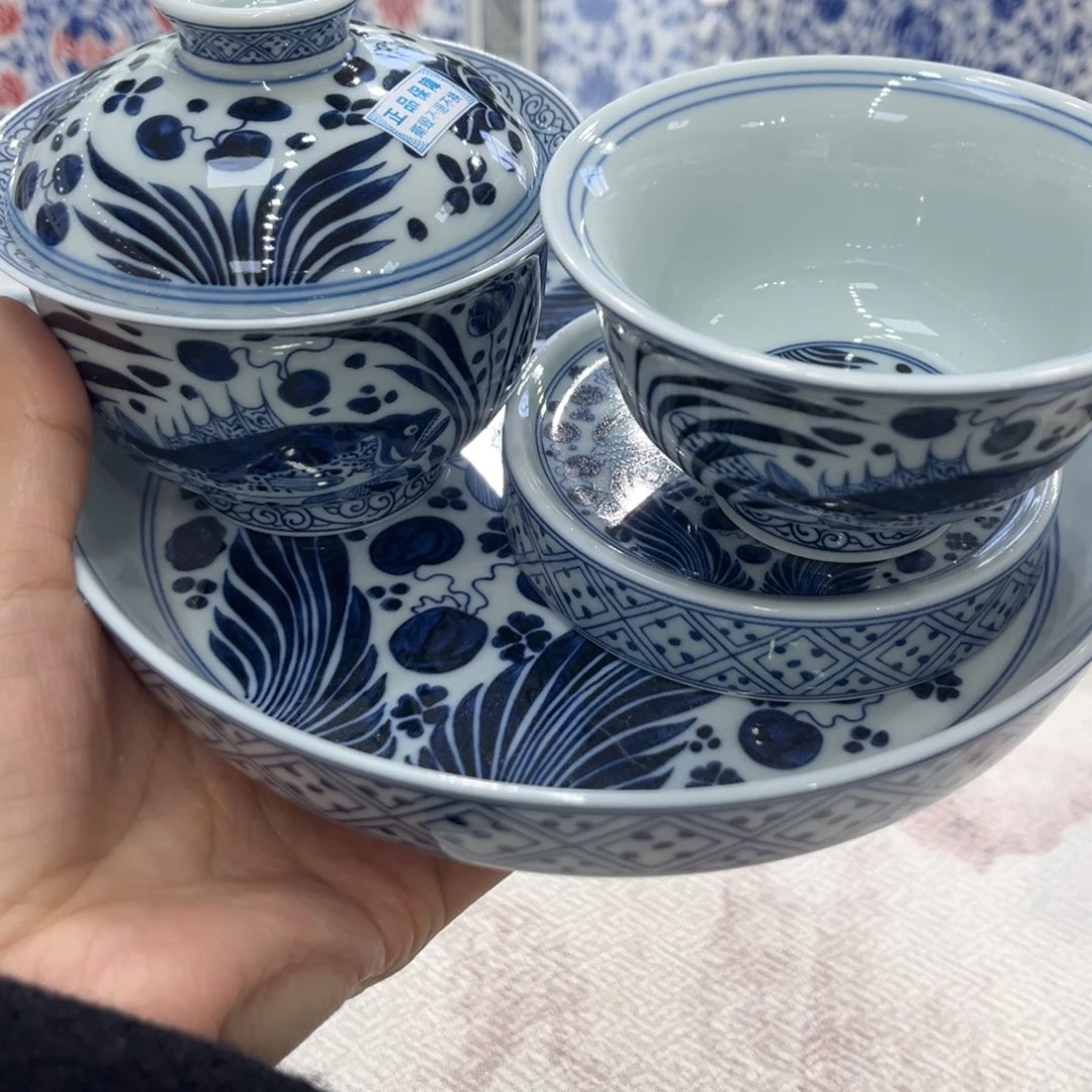 陶盖碗景德镇陶瓷工厂福利价