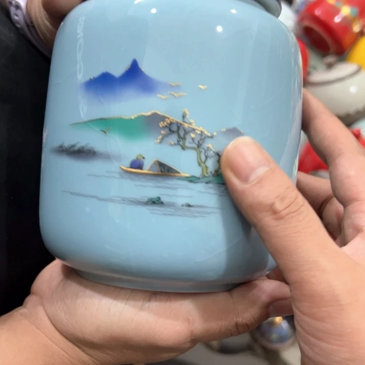 瑕疵福利品陶瓷茶叶罐介意勿拍