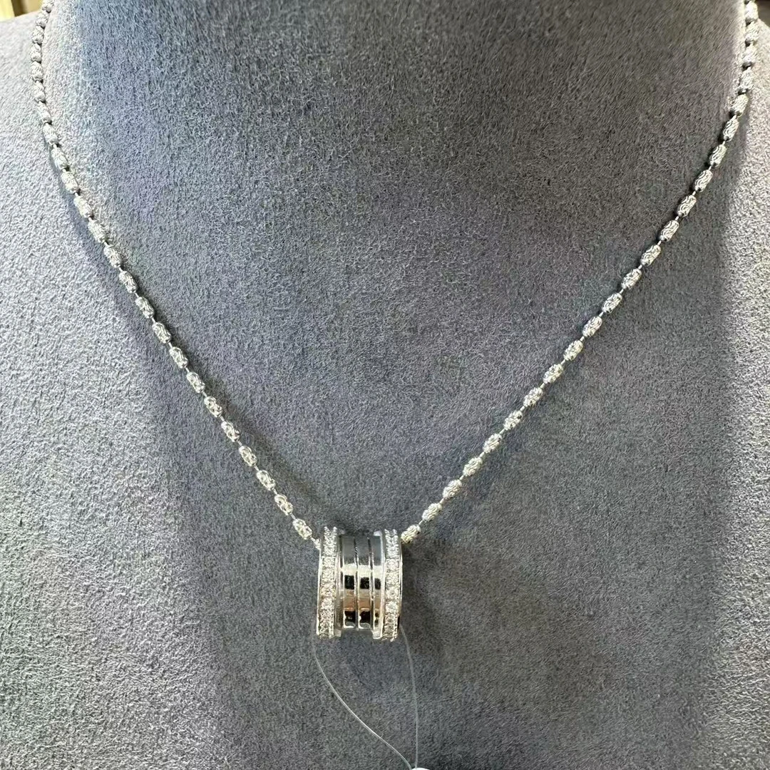 pt950铂金弹簧小蛮腰钻石套链