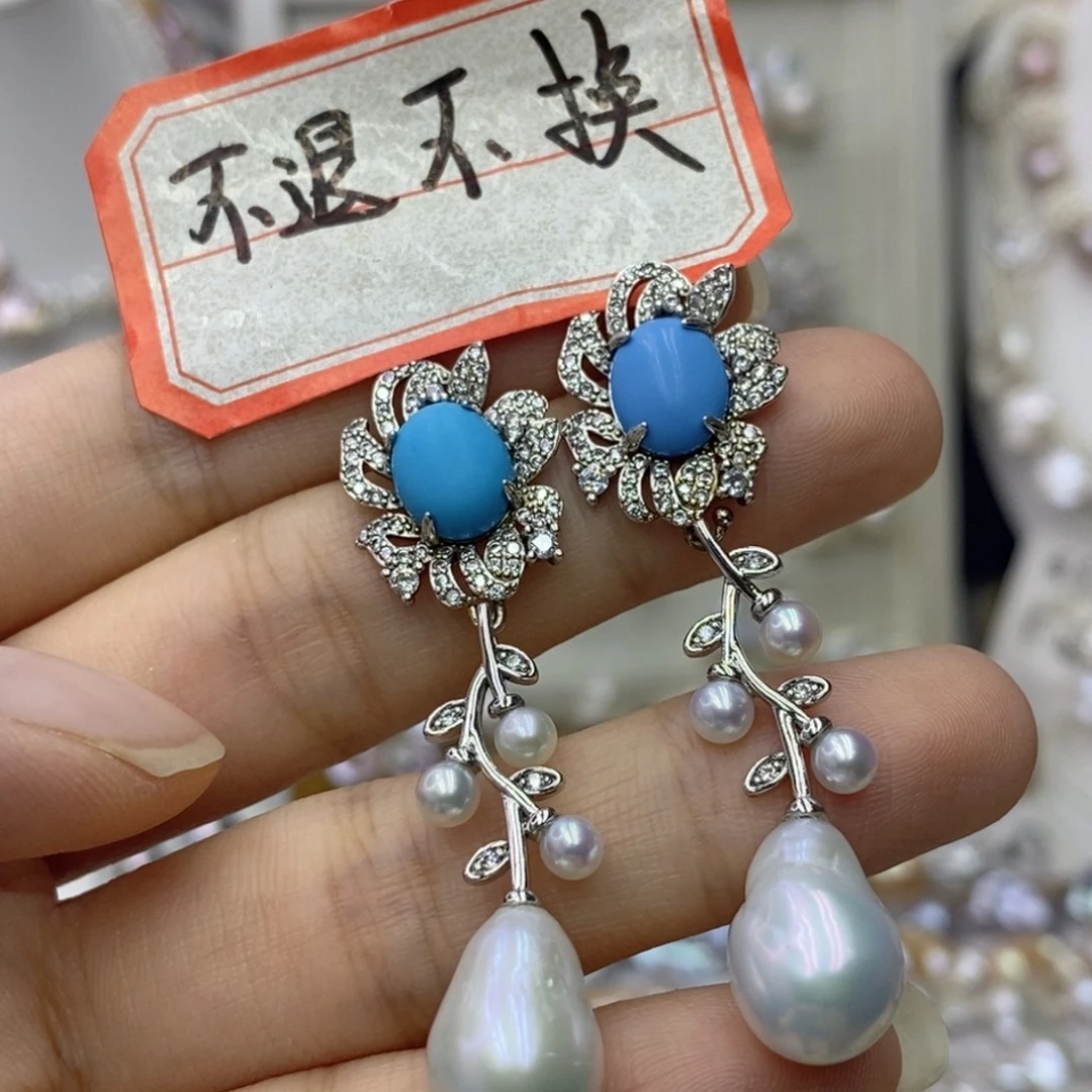 紫***儿银S925镶嵌耳饰淡水珍珠