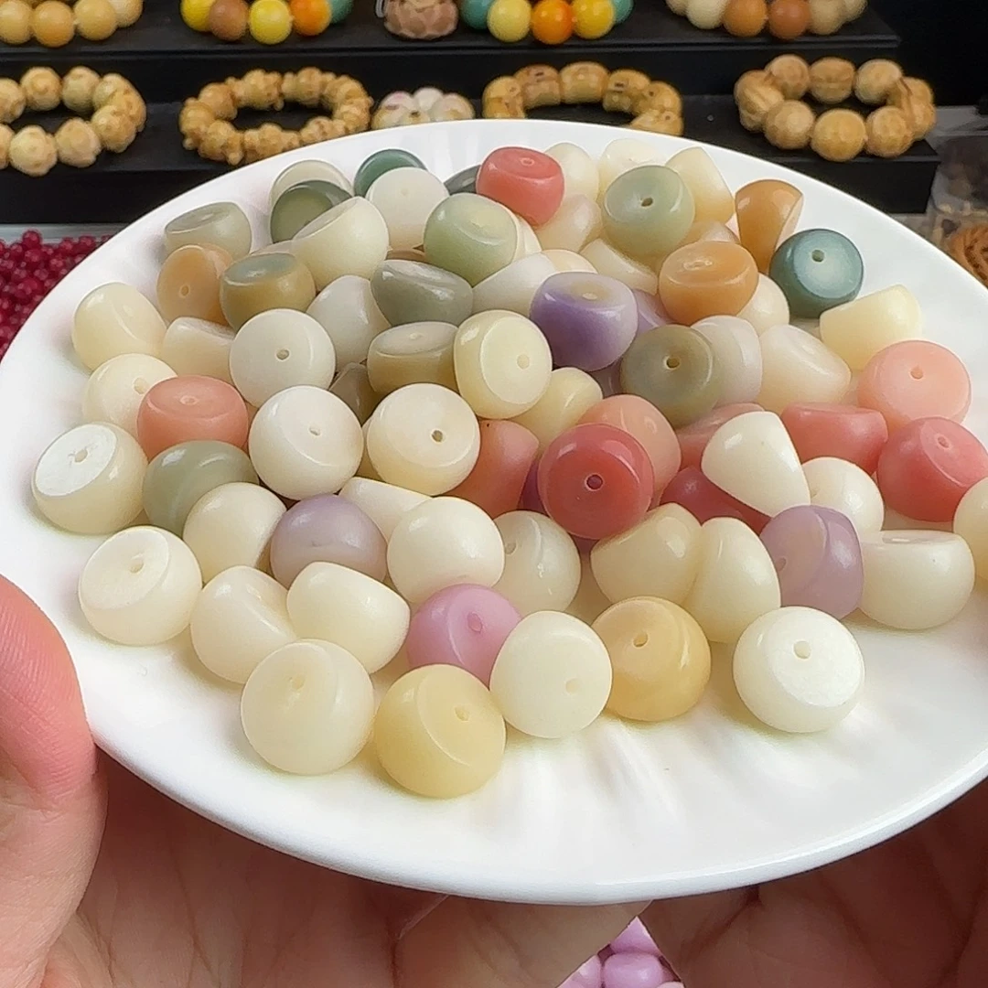 菩提根/象牙果手串微瑕卡14/15多宝蒜瓣50颗