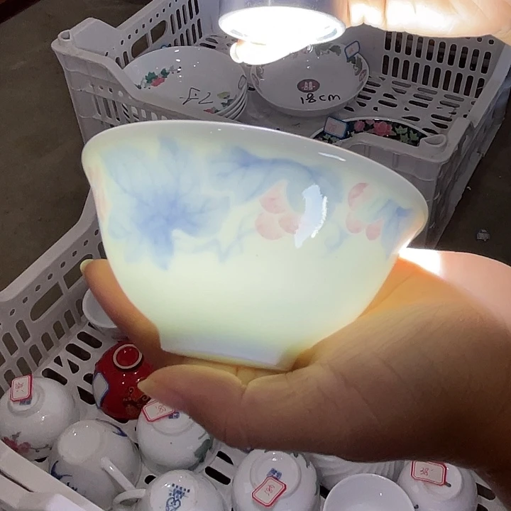 醴陵高温瓷9.5厘米茶碗一级品