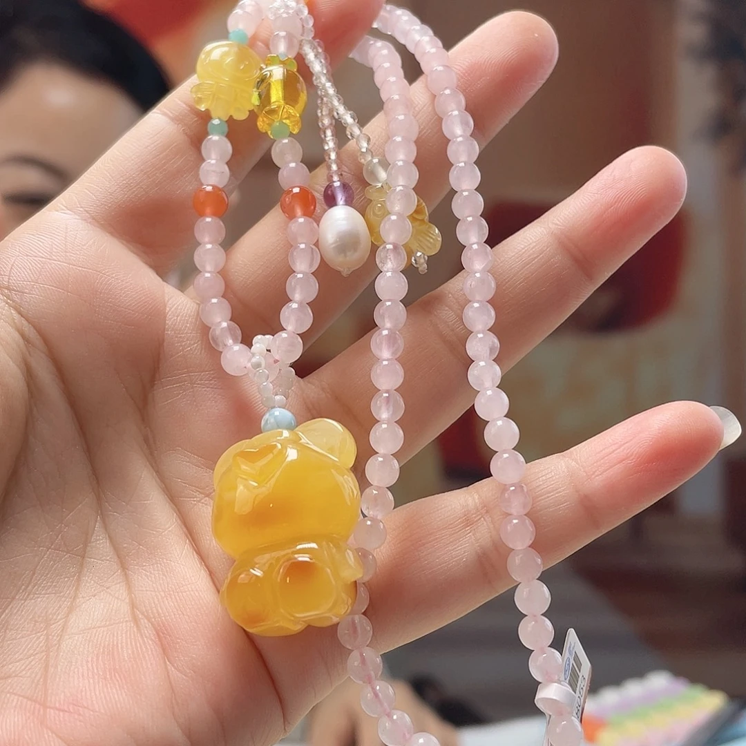 裸石琥珀未镶嵌蜜蜡吊坠
