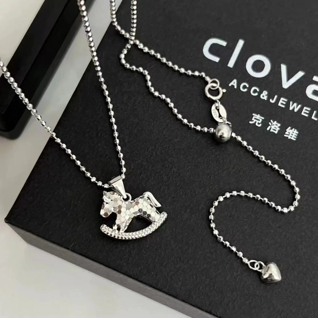 坠链均925银 雪银银匠/纯银碎碎冰木马银项链