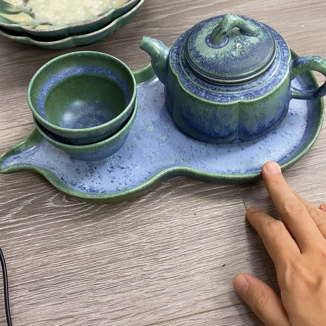 微瑕景德镇高温陶瓷茶具套装
