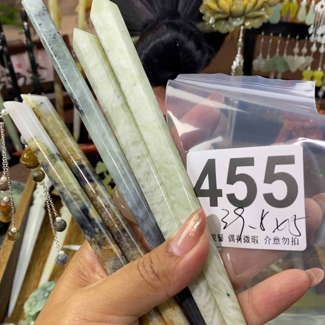 蛇纹石玉发饰未镶嵌当**发