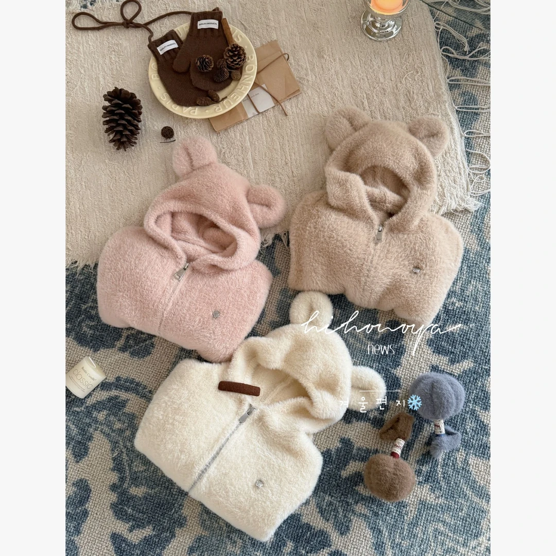 【树袋熊】十Hihoniya~2025冬季亲子小熊软糯亲肤水貂毛外套