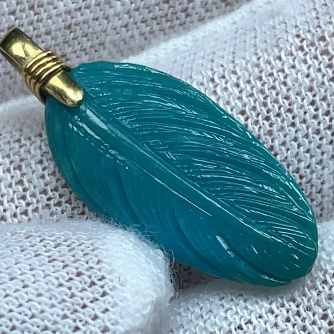 18K金镶嵌绿松石珠宝奇石