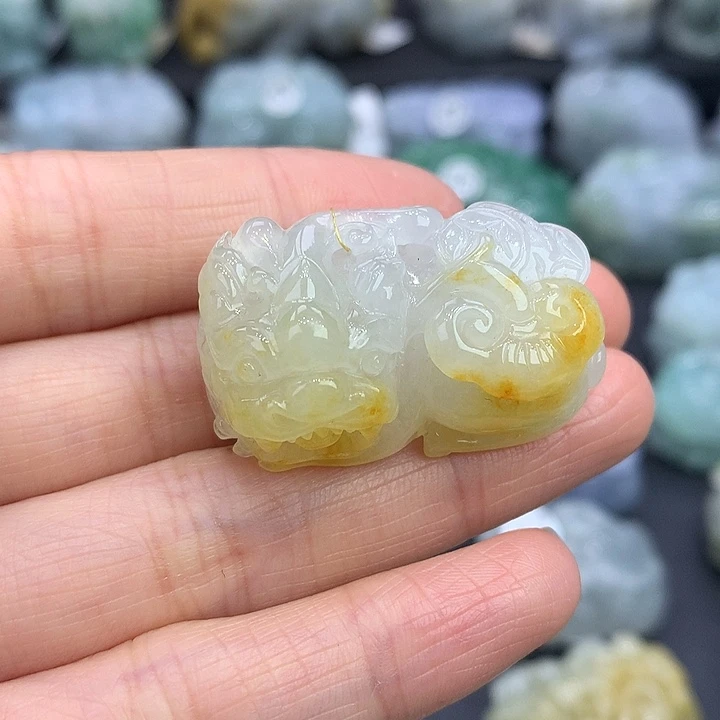 翡翠未镶嵌颈饰天然缅甸A货翡翠貔貅吊坠