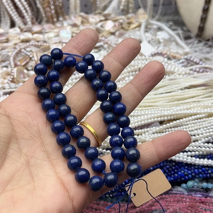 玛瑙/玉髓未镶嵌珠宝半成品一条8mm左右青金