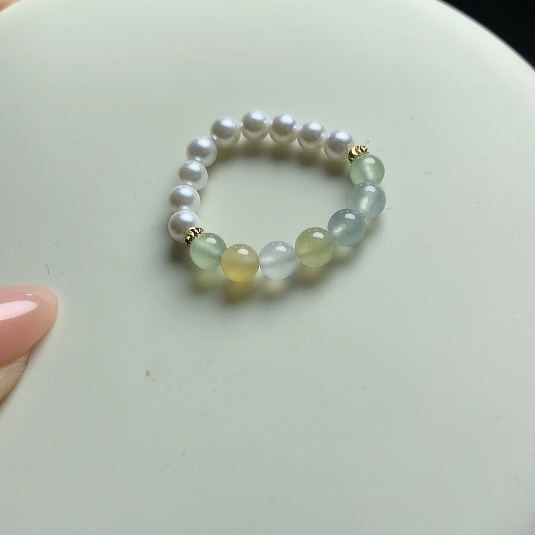 翡翠未镶嵌手链卡4+戒圈