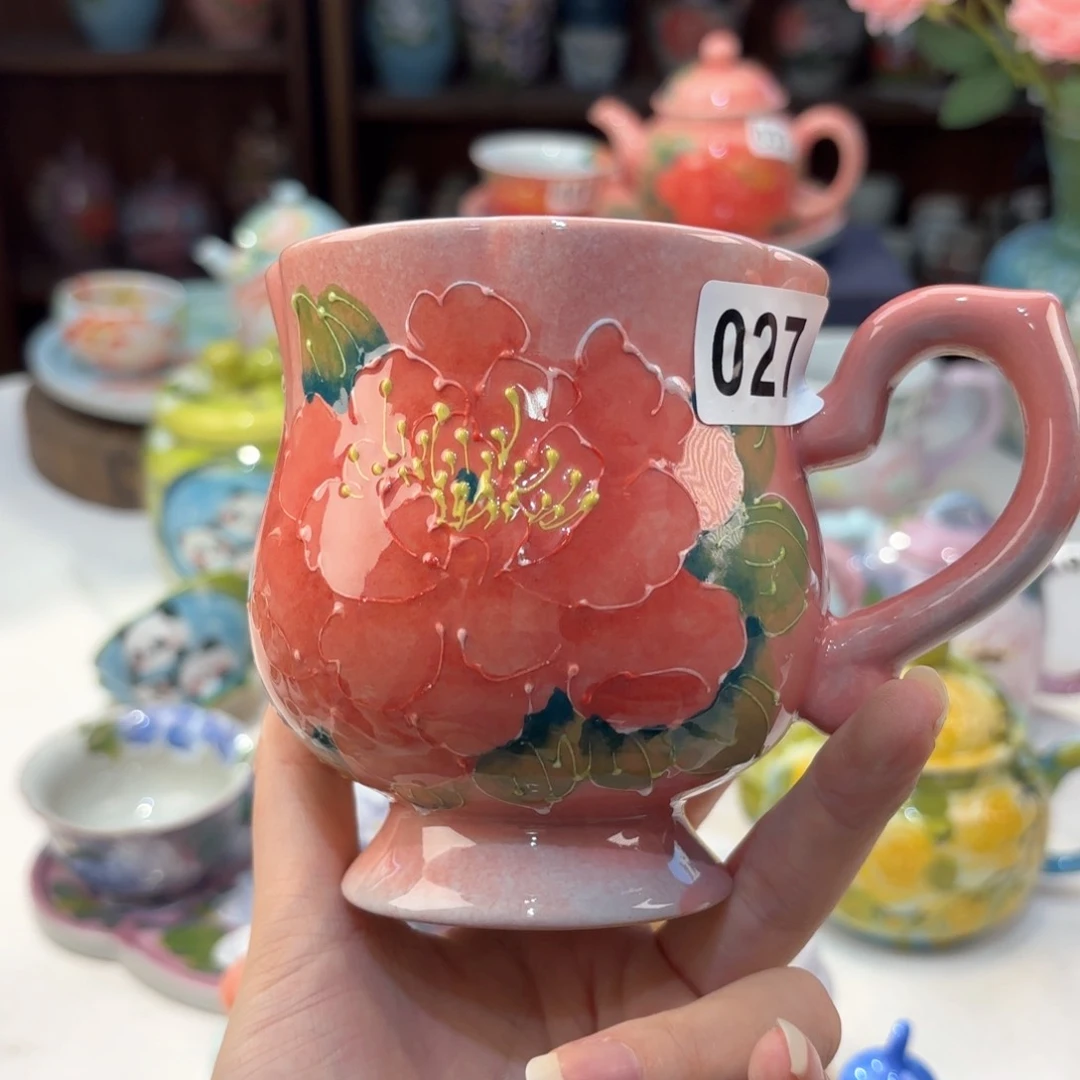 景德镇手绘高温釉下彩陶瓷茶具