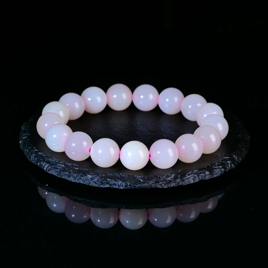 【小雨来了】和田玉11.5mm藕粉手串 玉手链 多样性发一件