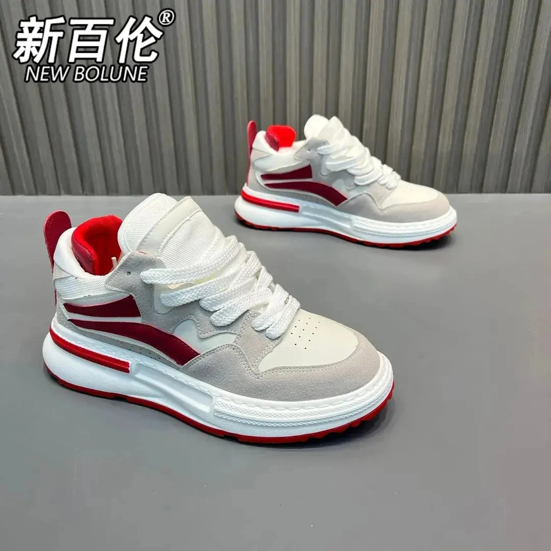 新百伦男鞋秋冬款潮流高帮百搭增高鞋男时尚休闲运动板鞋男生鞋子