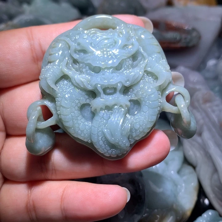 翡翠未镶嵌颈饰保真天然A货翡翠