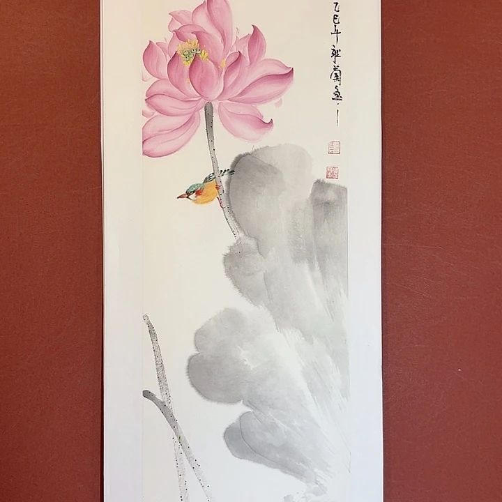 国画听兰老师花鸟