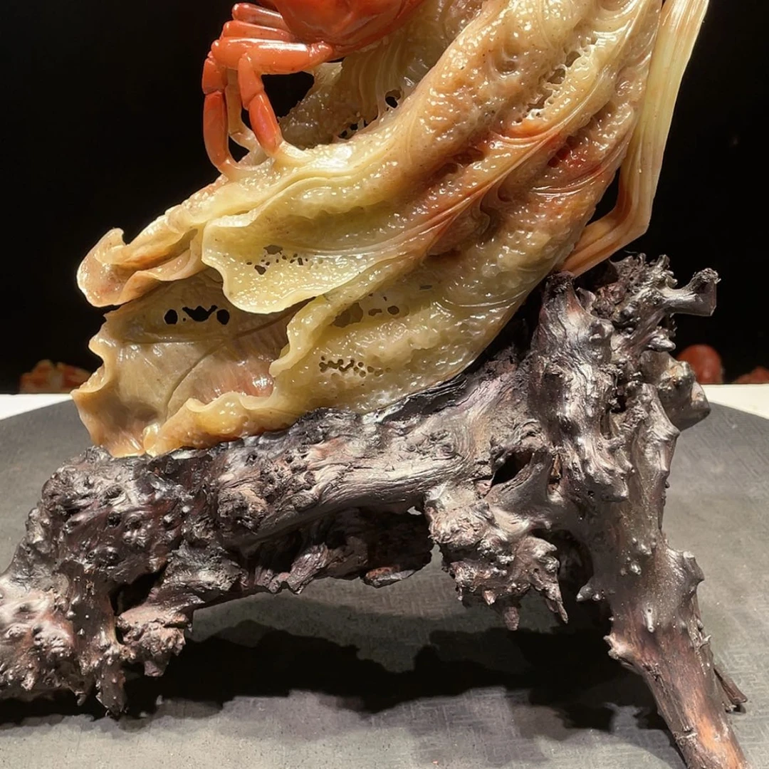 【闪购商品】寿山石用****5螃蟹摆件家居