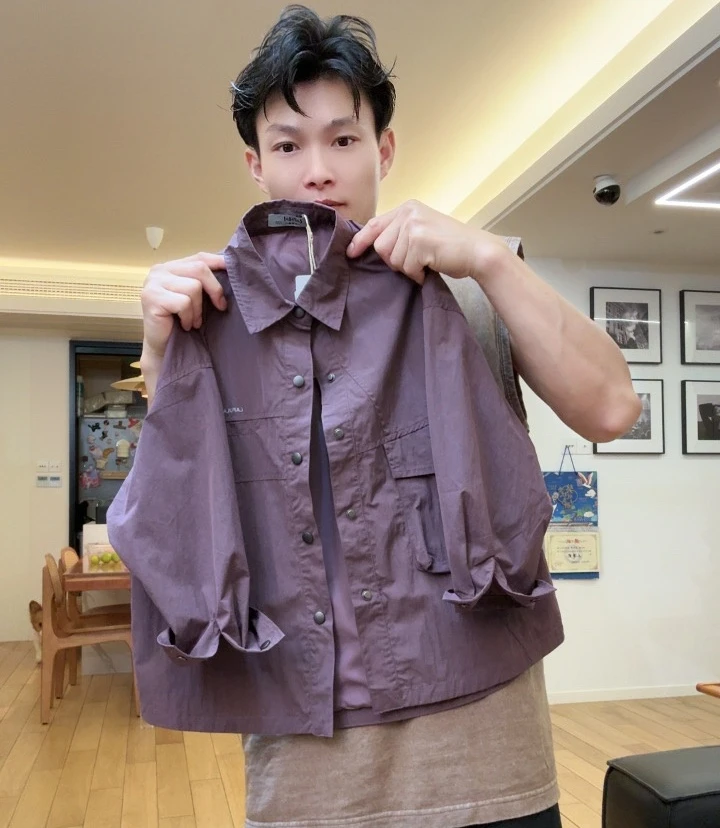 儿童纯棉衬衫秋装2025新款男女童韩版时潮流休闲翻领工装长袖外套