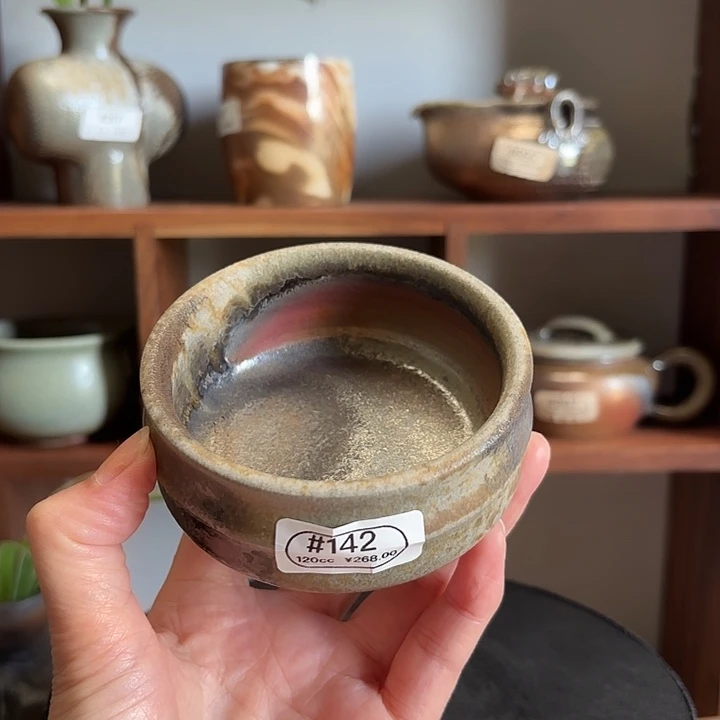 杯#142柴烧裸烧窑底杯