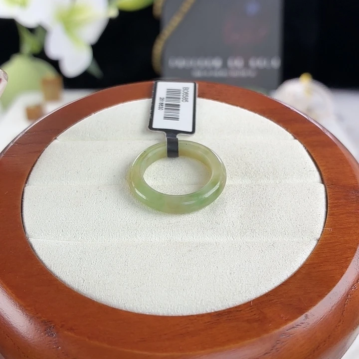 和田玉（糖玉）未镶嵌戒指i29黑羊洞圆条16.8不退换