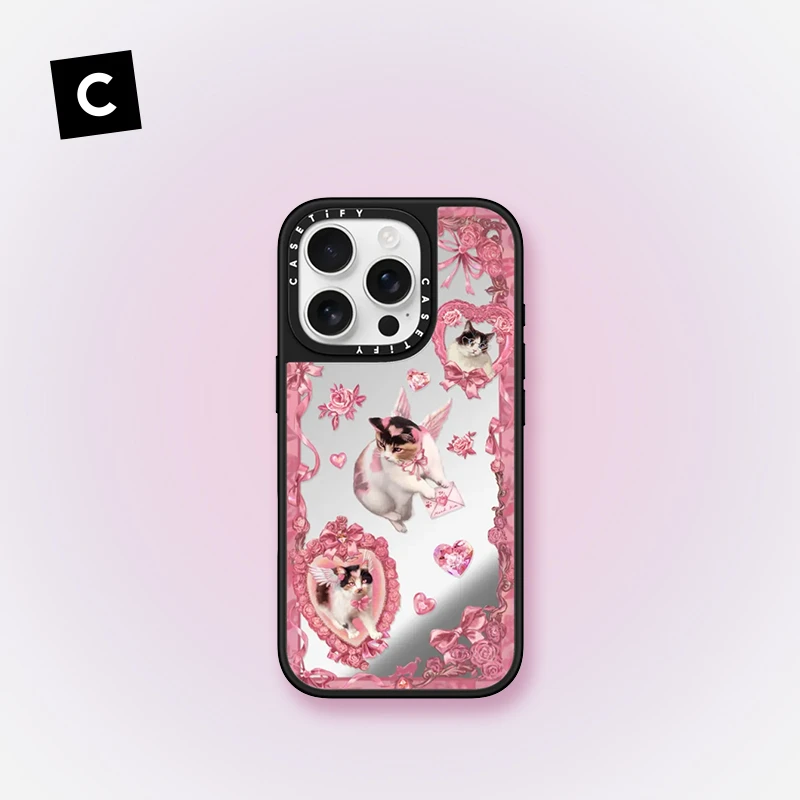 CASETiFY  爱心小猫  艺术家系列 适用于iPhone16/15 手机壳