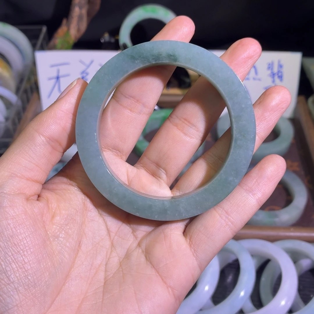 定制翡翠未镶嵌天然纹理随机，追求完美者慎拍