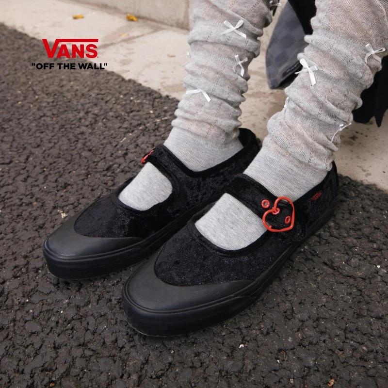 VANS范斯官方Mary Jane商场同款爱心扣头女鞋气质玛丽珍鞋CRR458