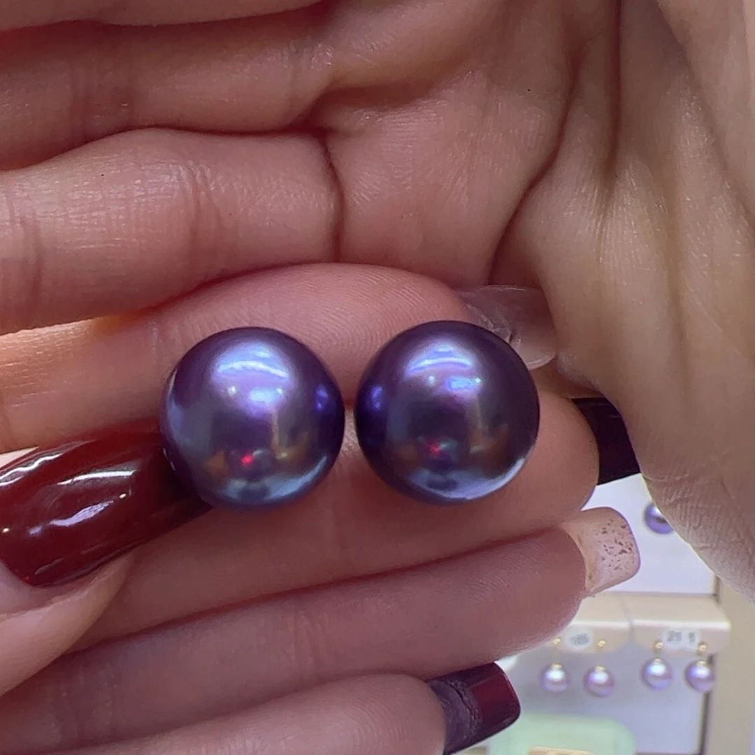 淡水珍珠耳饰18K金镶嵌