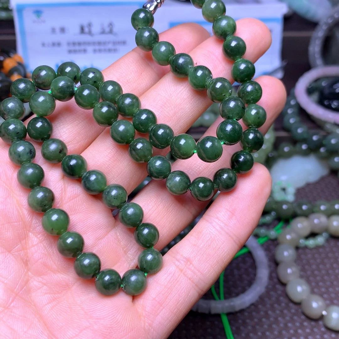 和田玉未镶嵌手串8