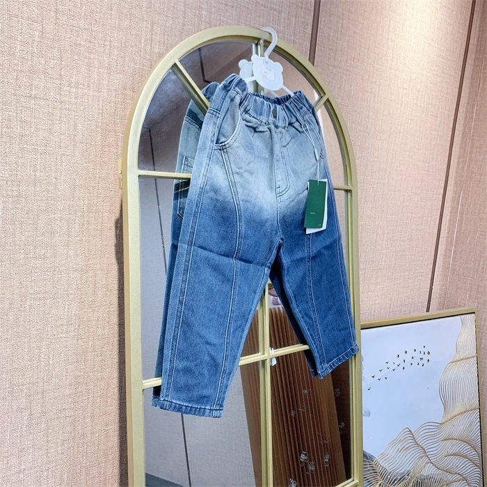 AF245   宝宝蓝色牛仔薄裤子   春款