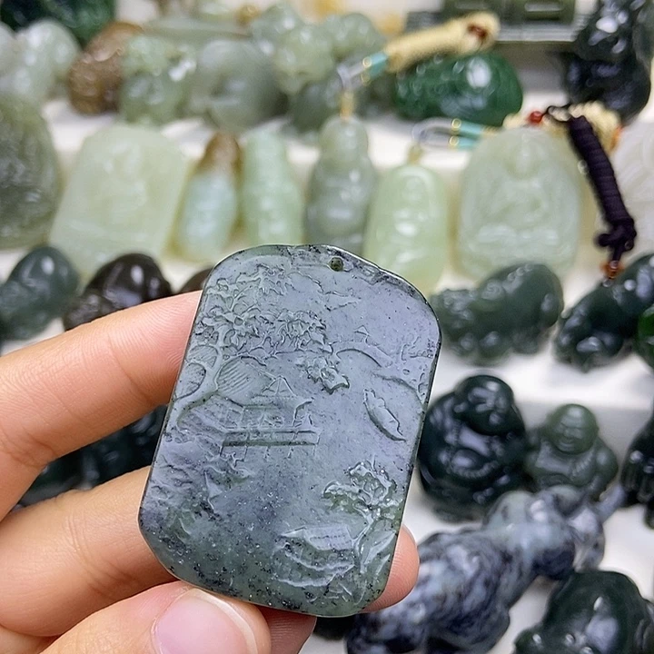 和田玉未镶嵌颈饰