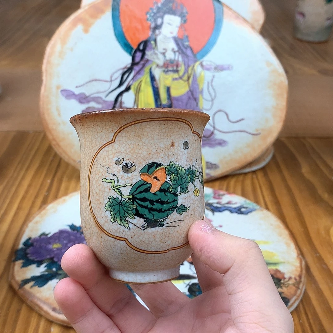 黑***问杯景德镇陶瓷手作