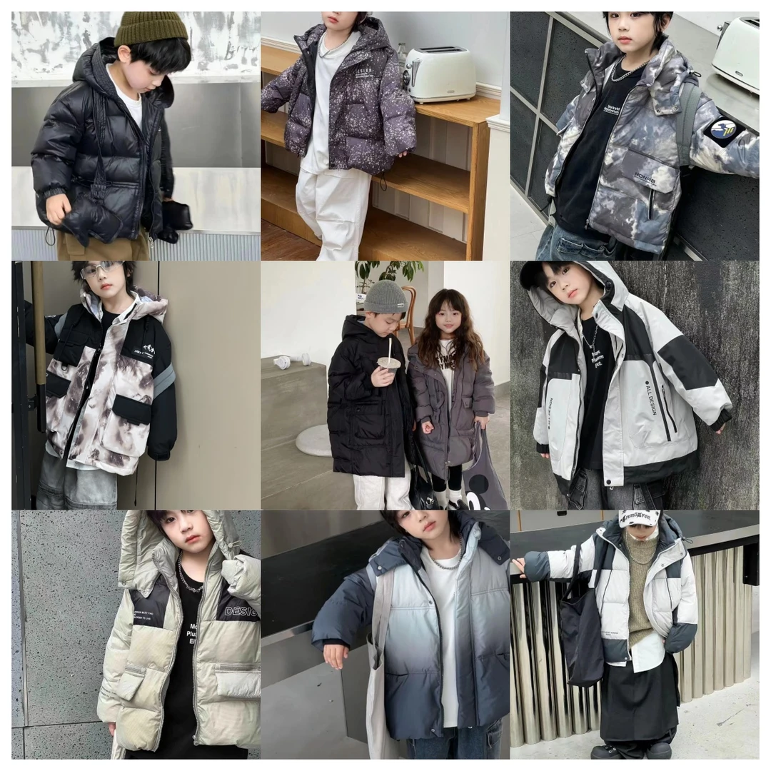 男童韩版时尚秋冬防寒服潮流宽松工装冬季保暖