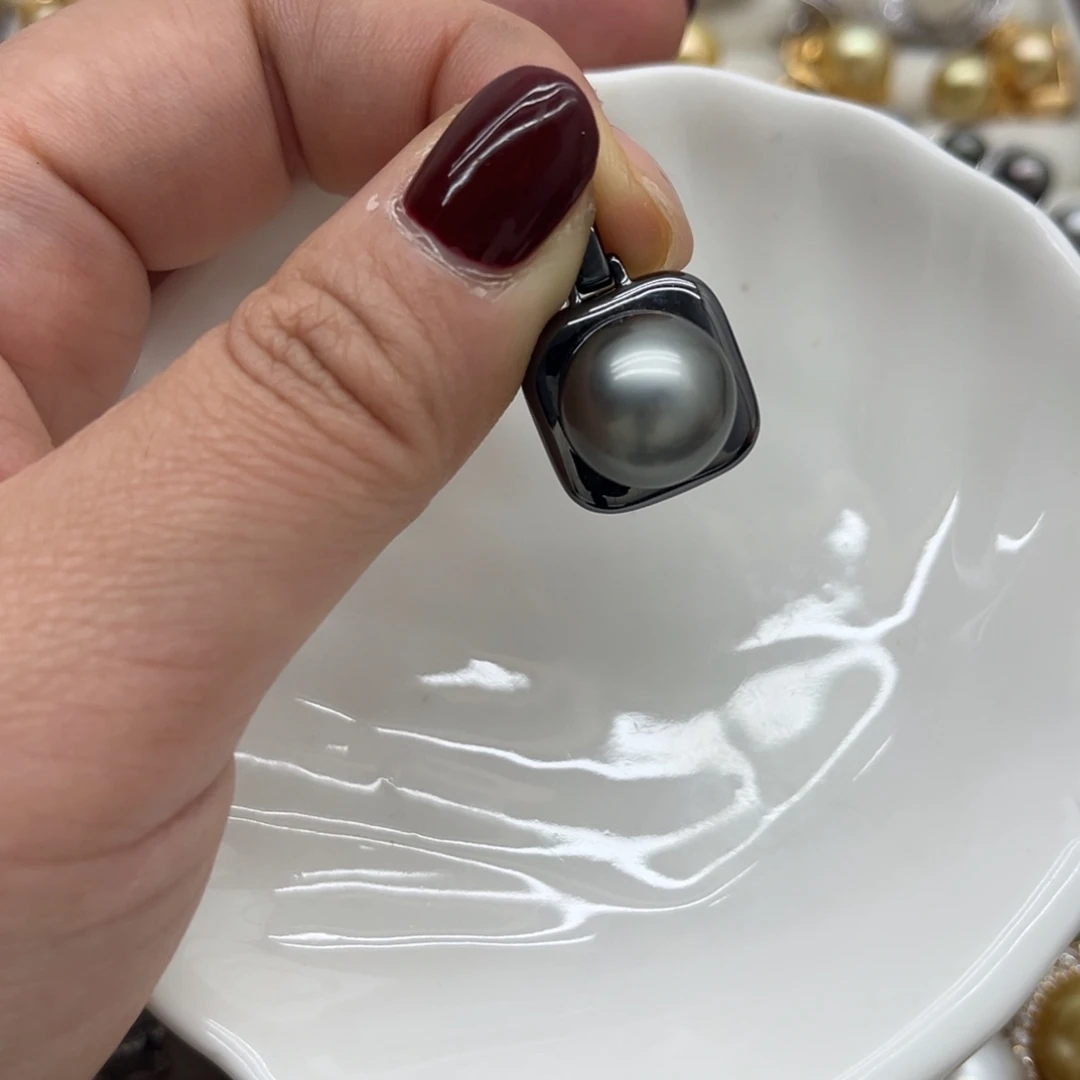 吊坠(不含链)海水珍珠银S925镶嵌