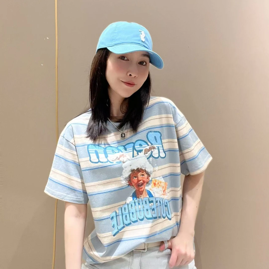 创意短袖显瘦洋气时尚百搭设计感休闲521408夏季半袖女士