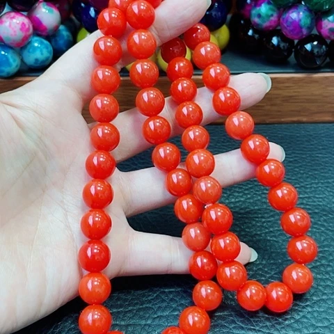 玛瑙未镶嵌手饰宝山锦红12