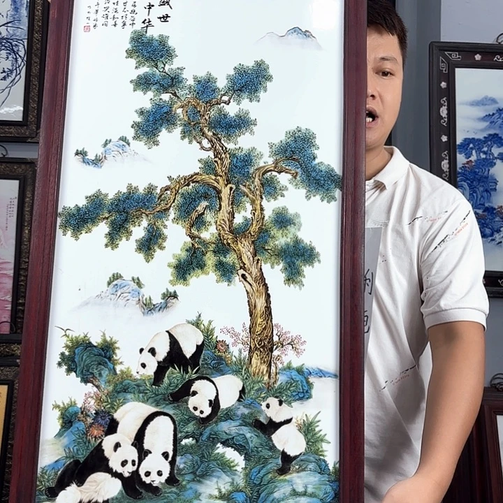 摆件景德镇瓷板画