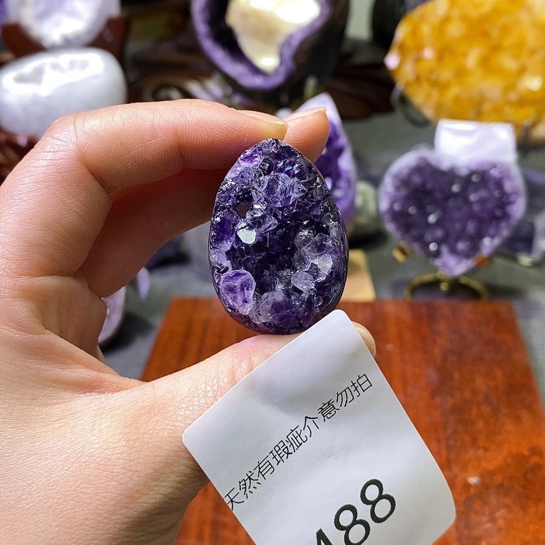 珠宝半成品紫晶未镶嵌