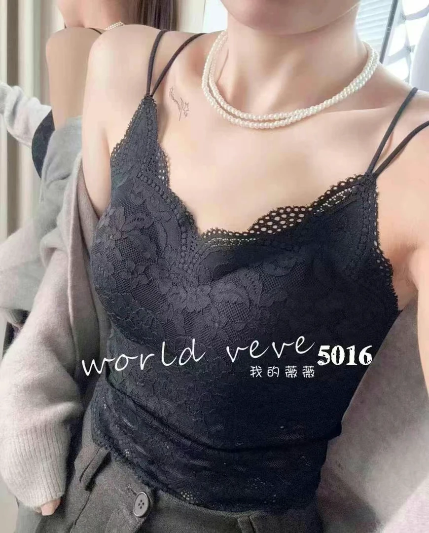 【交叉蕾丝美背】时尚百搭打底性感无钢圈聚拢蕾丝吊带通勤网红女士