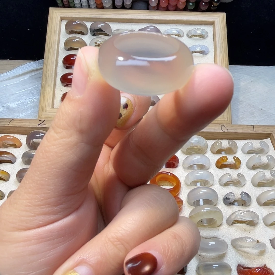 玛瑙/玉髓合金戒指A01港16/17不退换