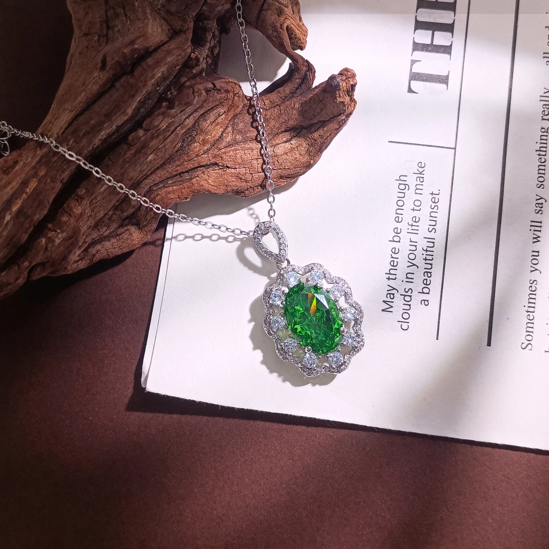 铜合金项链 WGTL-000043 【翠韵星光】 项链小众时尚欧美