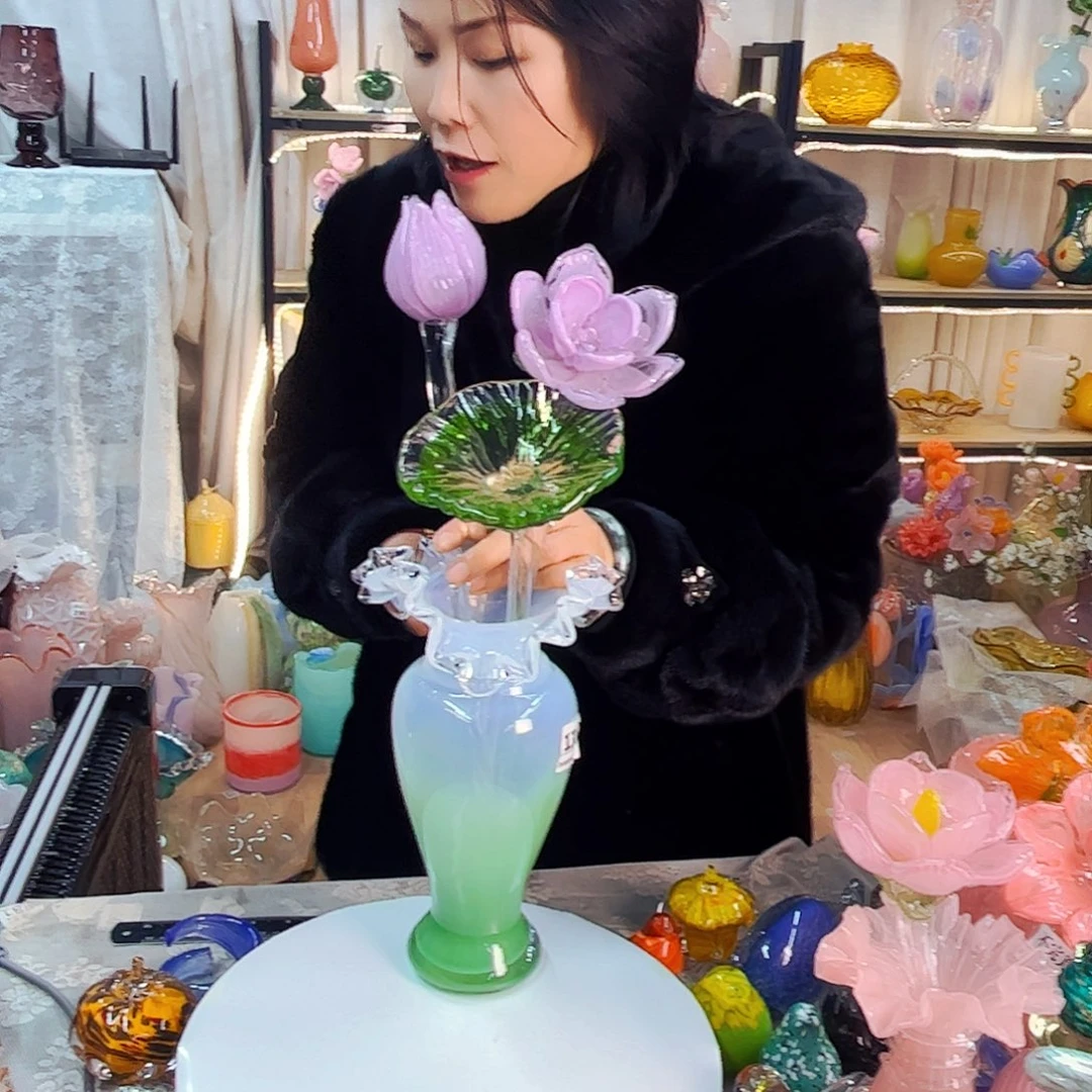 3花1瓶家悦琉璃工艺品