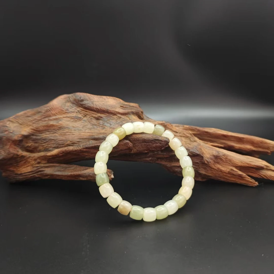 Q和田玉桶珠多宝手串（卡8）2220