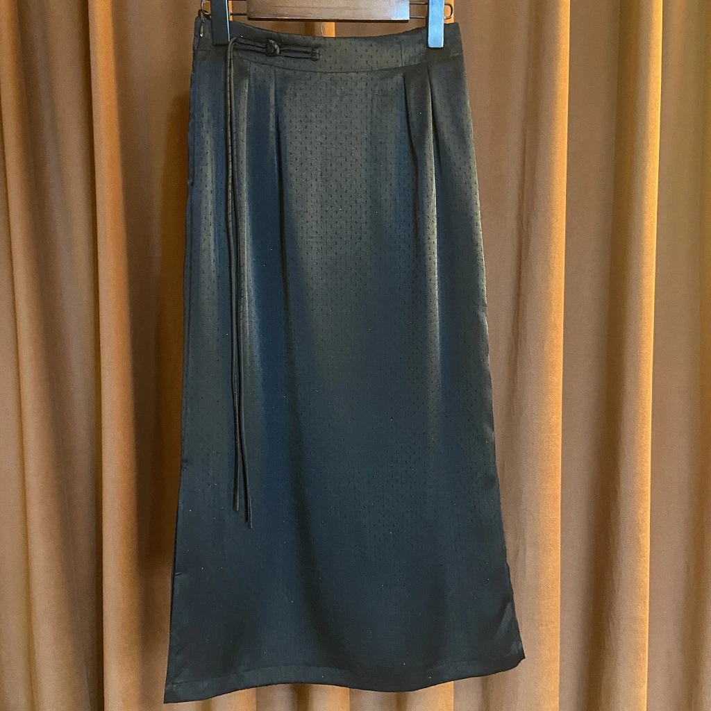 【翠丹】新中式时尚半身裙女秋冬季加厚新款长款显瘦轻奢气质女百搭